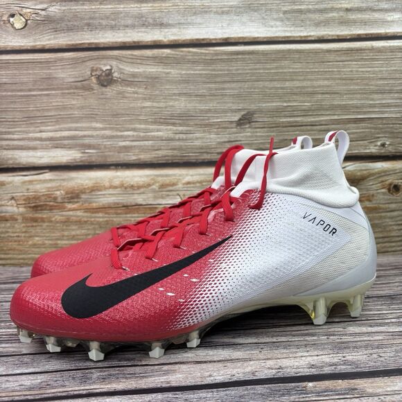 Mens Size 13.5 Nike Vapor Untouchable Pro 3 Red White Football Cleats AO3021-160 main image 7